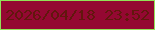 文字の大きさ：5、枠の色：92e158、背景の色：940832、文字の色：62170d 無料ブログパーツのブログ時計