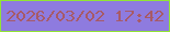 文字の大きさ：5、枠の色：92e435、背景の色：8e7bdf、文字の色：a75a67 無料ブログパーツのブログ時計