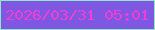 文字の大きさ：5、枠の色：92e7c4、背景の色：7e58e3、文字の色：f43ed3 無料ブログパーツのブログ時計