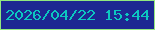 文字の大きさ：4、枠の色：92e97f、背景の色：1d2892、文字の色：0cc7c0 無料ブログパーツのブログ時計