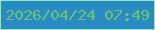 文字の大きさ：5、枠の色：92eac3、背景の色：288bc4、文字の色：6ec373 無料ブログパーツのブログ時計