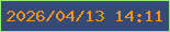 文字の大きさ：5、枠の色：92eb79、背景の色：354a75、文字の色：f49310 無料ブログパーツのブログ時計