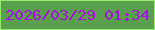 文字の大きさ：2、枠の色：92ed6d、背景の色：599f4e、文字の色：ac09e7 無料ブログパーツのブログ時計
