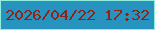 文字の大きさ：3、枠の色：92eddb、背景の色：2694be、文字の色：8e2316 無料ブログパーツのブログ時計