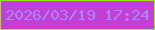 文字の大きさ：5、枠の色：92ee1a、背景の色：c041d1、文字の色：ae85fc 無料ブログパーツのブログ時計