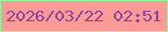 文字の大きさ：5、枠の色：92f59c、背景の色：fb9a96、文字の色：8b469a 無料ブログパーツのブログ時計