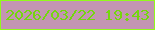 文字の大きさ：5、枠の色：92fa1b、背景の色：c395b2、文字の色：74d70d 無料ブログパーツのブログ時計