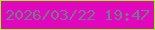 文字の大きさ：1、枠の色：92fe14、背景の色：e207be、文字の色：737a8a 無料ブログパーツのブログ時計