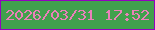 文字の大きさ：4、枠の色：9301be、背景の色：41a04d、文字の色：eb80ba 無料ブログパーツのブログ時計