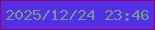 文字の大きさ：2、枠の色：930271、背景の色：542fe4、文字の色：739890 無料ブログパーツのブログ時計