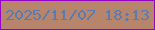 文字の大きさ：2、枠の色：9303c5、背景の色：b6856c、文字の色：587cb1 無料ブログパーツのブログ時計