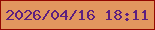 文字の大きさ：1、枠の色：930801、背景の色：e2975f、文字の色：5d1f7f 無料ブログパーツのブログ時計
