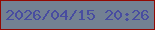 文字の大きさ：3、枠の色：930903、背景の色：738193、文字の色：484da0 無料ブログパーツのブログ時計