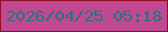 文字の大きさ：2、枠の色：93112b、背景の色：c24893、文字の色：1d7977 無料ブログパーツのブログ時計