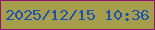 文字の大きさ：2、枠の色：931174、背景の色：a69e4b、文字の色：1751b9 無料ブログパーツのブログ時計