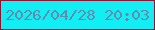 文字の大きさ：1、枠の色：931230、背景の色：11eff4、文字の色：648aae 無料ブログパーツのブログ時計