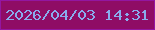文字の大きさ：1、枠の色：9316a1、背景の色：8f0c65、文字の色：89aced 無料ブログパーツのブログ時計