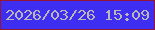 文字の大きさ：5、枠の色：931734、背景の色：3e2ef1、文字の色：bcb6b7 無料ブログパーツのブログ時計