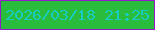 文字の大きさ：5、枠の色：9319cb、背景の色：29bc3d、文字の色：17ccc0 無料ブログパーツのブログ時計