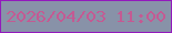 文字の大きさ：4、枠の色：931abd、背景の色：8892a8、文字の色：c45a93 無料ブログパーツのブログ時計