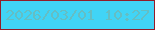 文字の大きさ：5、枠の色：931d29、背景の色：41d4f6、文字の色：64bec4 無料ブログパーツのブログ時計
