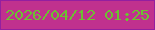文字の大きさ：2、枠の色：931fa0、背景の色：c0318e、文字の色：6cc132 無料ブログパーツのブログ時計