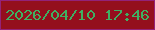 文字の大きさ：2、枠の色：932279、背景の色：940f1d、文字の色：3faf62 無料ブログパーツのブログ時計
