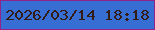 文字の大きさ：2、枠の色：932389、背景の色：376ed3、文字の色：331c16 無料ブログパーツのブログ時計