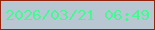 文字の大きさ：3、枠の色：93240d、背景の色：b9c7d2、文字の色：44f894 無料ブログパーツのブログ時計