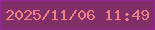 文字の大きさ：5、枠の色：932599、背景の色：812e69、文字の色：f08082 無料ブログパーツのブログ時計