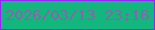 文字の大きさ：1、枠の色：9325f6、背景の色：13b67d、文字の色：8963ab 無料ブログパーツのブログ時計