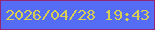 文字の大きさ：5、枠の色：932775、背景の色：556cf4、文字の色：d7cf54 無料ブログパーツのブログ時計