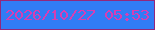 文字の大きさ：2、枠の色：93277c、背景の色：317cf5、文字の色：d73eb3 無料ブログパーツのブログ時計