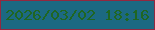 文字の大きさ：2、枠の色：93283f、背景の色：1c6982、文字の色：1f6622 無料ブログパーツのブログ時計