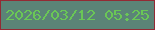 文字の大きさ：5、枠の色：932a34、背景の色：5b8477、文字の色：6ac756 無料ブログパーツのブログ時計