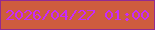文字の大きさ：2、枠の色：932a90、背景の色：ce5c3e、文字の色：c82af9 無料ブログパーツのブログ時計
