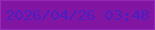 文字の大きさ：5、枠の色：932ab9、背景の色：8215a1、文字の色：491fc3 無料ブログパーツのブログ時計