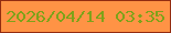 文字の大きさ：5、枠の色：932c10、背景の色：ff9345、文字の色：7ea219 無料ブログパーツのブログ時計