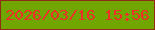 文字の大きさ：2、枠の色：932c14、背景の色：71a600、文字の色：f02f26 無料ブログパーツのブログ時計