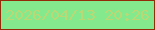 文字の大きさ：5、枠の色：932d09、背景の色：83e98c、文字の色：bad876 無料ブログパーツのブログ時計