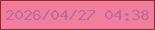 文字の大きさ：3、枠の色：932d2c、背景の色：f07d9b、文字の色：c06a9d 無料ブログパーツのブログ時計