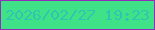 文字の大きさ：3、枠の色：932eba、背景の色：40e287、文字の色：31c4b3 無料ブログパーツのブログ時計