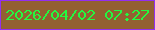 文字の大きさ：4、枠の色：932ff0、背景の色：936032、文字の色：24f840 無料ブログパーツのブログ時計