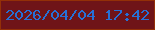 文字の大きさ：4、枠の色：933007、背景の色：6f1418、文字の色：2670d6 無料ブログパーツのブログ時計