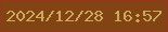 文字の大きさ：1、枠の色：93381f、背景の色：834414、文字の色：cca95d 無料ブログパーツのブログ時計