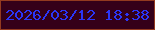文字の大きさ：4、枠の色：933a1f、背景の色：350019、文字の色：2b36f7 無料ブログパーツのブログ時計