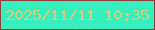 文字の大きさ：5、枠の色：933c3e、背景の色：37eebf、文字の色：d7ca7a 無料ブログパーツのブログ時計