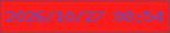 文字の大きさ：4、枠の色：933c55、背景の色：fd1b1c、文字の色：6a4cb8 無料ブログパーツのブログ時計