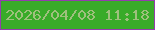 文字の大きさ：5、枠の色：933dad、背景の色：39ab29、文字の色：9fc07d 無料ブログパーツのブログ時計