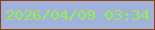 文字の大きさ：4、枠の色：933f0c、背景の色：a1b2da、文字の色：95f14a 無料ブログパーツのブログ時計